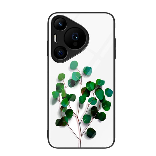 For Huawei Pura 70 Pro Colorful Painted Glass Phone Case(Sapling) - Huawei Cases by PMC Jewellery | Online Shopping South Africa | PMC Jewellery | Buy Now Pay Later Mobicred