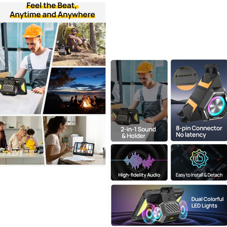 Ulefone PAD 3 PRO Portable Holder Wireless BT Speaker(Black) - free shipping - PMC Jewellery - Order now!