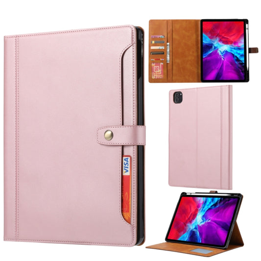 For iPad Pro 11 2024 Calf Texture Double Fold Clasp Horizontal Flip Leather Smart Tablet Case(Rose Gold) - iPad Pro 11 2024 Cases by PMC Jewellery | Online Shopping South Africa | PMC Jewellery | Buy Now Pay Later Mobicred