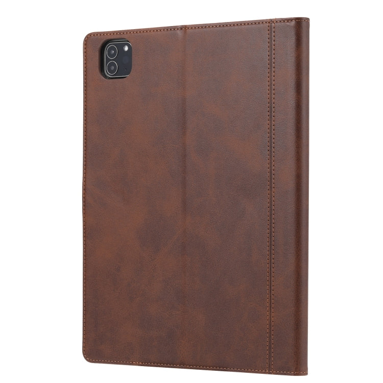 For iPad Pro 13 2024 Calf Texture Double Fold Clasp Horizontal Flip Leather Smart Tablet Case(Brown) - iPad Pro 13 2024 Cases by PMC Jewellery | Online Shopping South Africa | PMC Jewellery | Buy Now Pay Later Mobicred