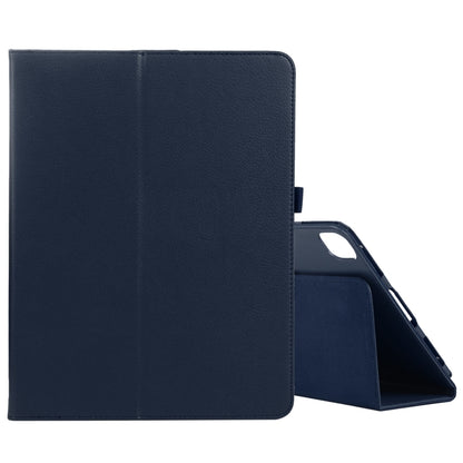 For iPad Air 11 2024 Litchi Texture Solid Color Leather Tablet Case(Dark Blue) - iPad Air 11 2024 Cases by PMC Jewellery | Online Shopping South Africa | PMC Jewellery | Buy Now Pay Later Mobicred