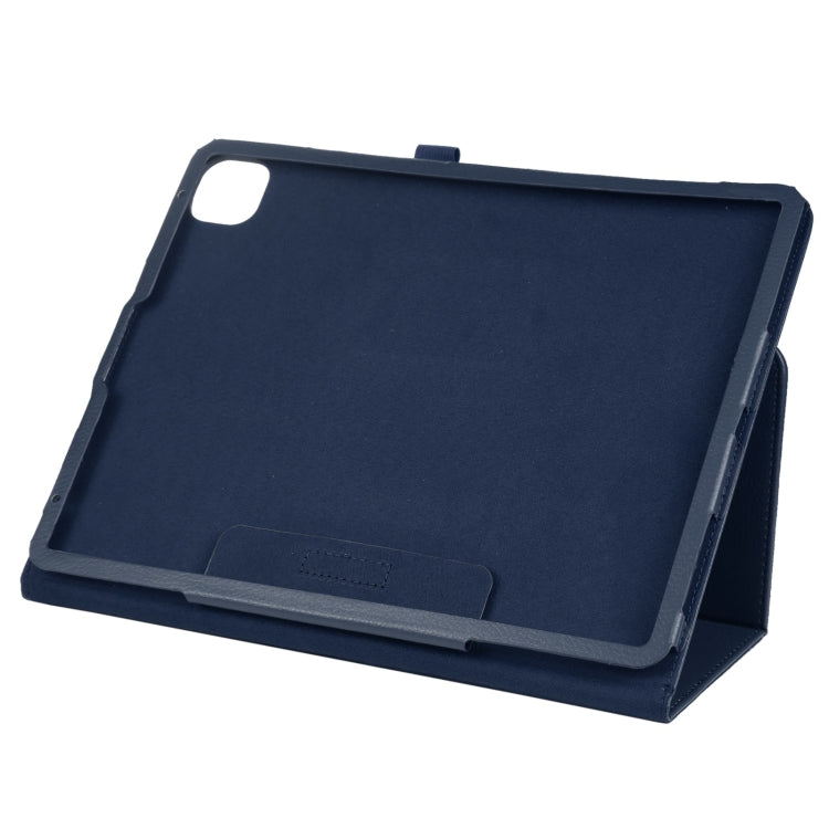 For iPad Air 11 2024 Litchi Texture Solid Color Leather Tablet Case(Dark Blue) - iPad Air 11 2024 Cases by PMC Jewellery | Online Shopping South Africa | PMC Jewellery | Buy Now Pay Later Mobicred