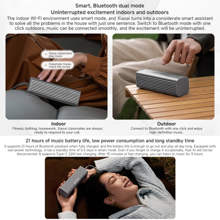 Xiaomi Sound Move Portable Bluetooth Speaker, US Plug(Silver Grey) - free shipping - PMC Jewellery - Order now!