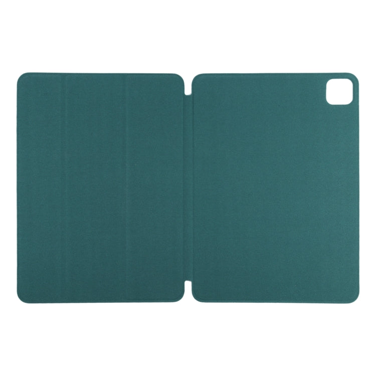 For iPad Pro 11 2024 Double-sided Clip Non-buckle Magnetic PU Smart Tablet Case(Dark Green) - iPad Pro 11 2024 Cases by PMC Jewellery | Online Shopping South Africa | PMC Jewellery | Buy Now Pay Later Mobicred
