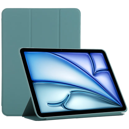 For iPad Air 11 2024 Double-sided Clip Non-buckle Magnetic PU Smart Tablet Case(Green) - iPad Air 11 2024 Cases by PMC Jewellery | Online Shopping South Africa | PMC Jewellery | Buy Now Pay Later Mobicred