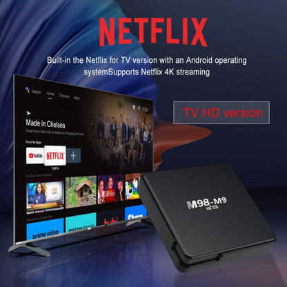 M98-M9 Quad-core ARM Cortex-A53 WiFi Bluetooth 4K HD Android TV Box, RAM:2GB+8GB(UK Plug) - Allwinner H3 by PMC Jewellery | Online Shopping South Africa | PMC Jewellery | Buy Now Pay Later Mobicred