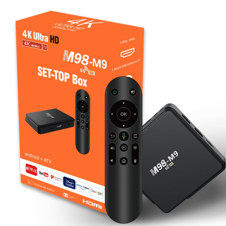 M98-M9 Quad-core ARM Cortex-A53 WiFi Bluetooth 4K HD Android TV Box, RAM:2GB+8GB(UK Plug) - Allwinner H3 by PMC Jewellery | Online Shopping South Africa | PMC Jewellery | Buy Now Pay Later Mobicred