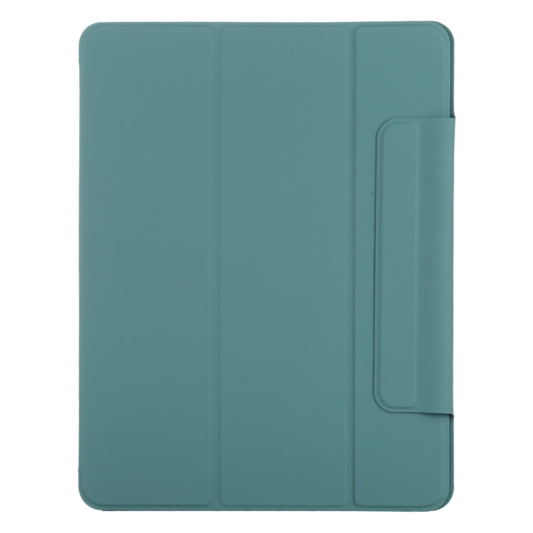 For iPad Air 11 2024 Double-sided Clip Fixed Buckle Magnetic PU Leather Smart Tablet Case(Green) - iPad Air 11 2024 Cases by PMC Jewellery | Online Shopping South Africa | PMC Jewellery | Buy Now Pay Later Mobicred