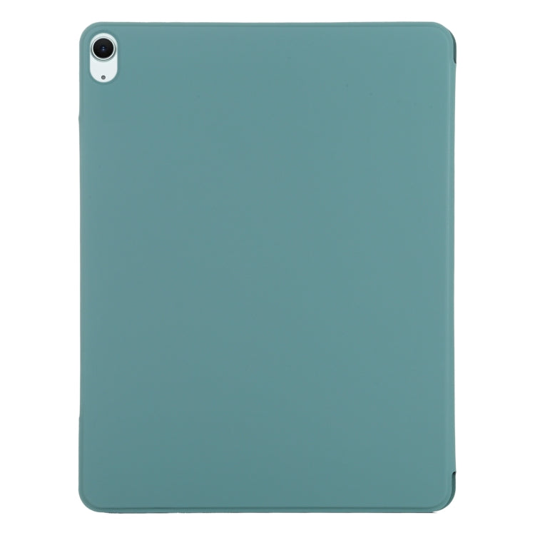 For iPad Air 11 2024 Double-sided Clip Fixed Buckle Magnetic PU Leather Smart Tablet Case(Green) - iPad Air 11 2024 Cases by PMC Jewellery | Online Shopping South Africa | PMC Jewellery | Buy Now Pay Later Mobicred