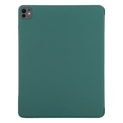 For iPad Pro 11 2024 Double-sided Clip Fixed Buckle Magnetic PU Leather Smart Tablet Case(Dark Green) - iPad Pro 11 2024 Cases by PMC Jewellery | Online Shopping South Africa | PMC Jewellery | Buy Now Pay Later Mobicred