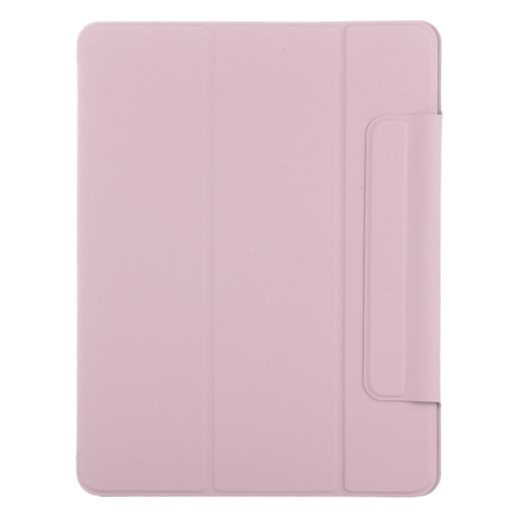 For iPad Air 13 2024 Double-sided Clip Fixed Buckle Magnetic PU Leather Smart Tablet Case(Rose Gold) - iPad Air 13 2024 Cases by PMC Jewellery | Online Shopping South Africa | PMC Jewellery | Buy Now Pay Later Mobicred