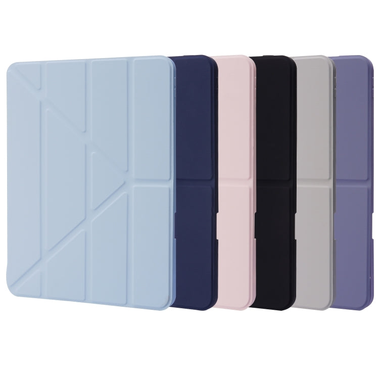 For iPad Pro 13 2024 Deformation Transparent Acrylic Leather Tablet Case(Black) - iPad Pro 13 2024 Cases by PMC TechLife | Online Shopping South Africa | PMC TechLife | Buy Now Pay Later Mobicred