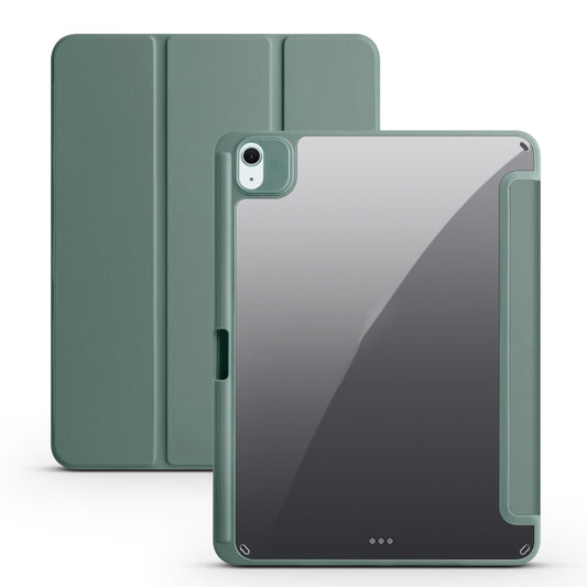 For iPad Air 11 2024 Acrylic 3-folding Smart Leather Tablet Case(Dark Green) - iPad Air 11 2024 Cases by PMC Jewellery | Online Shopping South Africa | PMC Jewellery | Buy Now Pay Later Mobicred