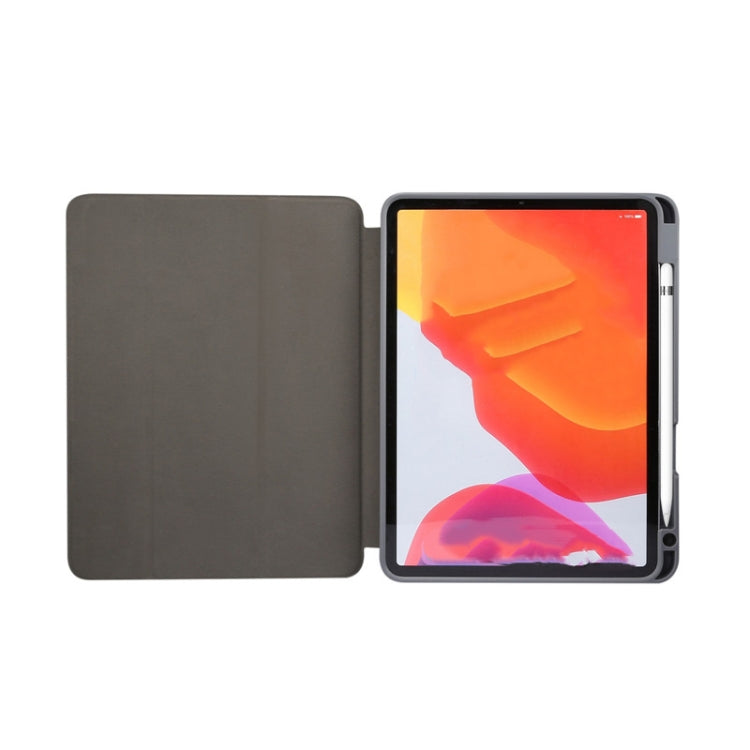 For iPad Air 11 2024 Three-fold Marble Texture Protective Tablet Case with Pen Slot(Smoky Gray) - iPad Air 11 2024 Cases by PMC Jewellery | Online Shopping South Africa | PMC Jewellery | Buy Now Pay Later Mobicred