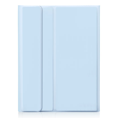 For iPad Pro 11 2024 A13B-A Lambskin Texture Bluetooth Touch Square Keyboard Leather Tablet Case with Pen Slot(Light Blue) - For iPad Pro by PMC Jewellery | Online Shopping South Africa | PMC Jewellery | Buy Now Pay Later Mobicred