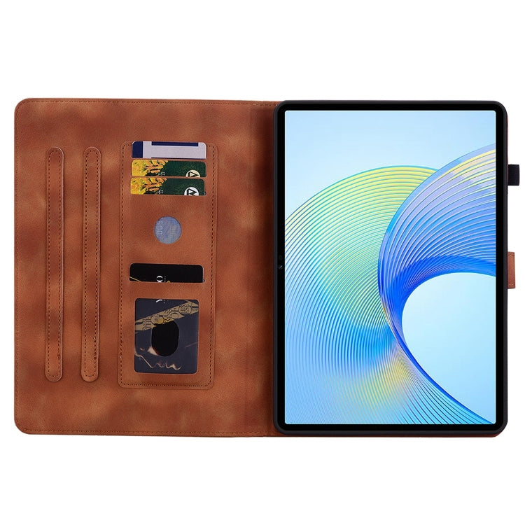 For Honor Pad X8 Pro / X9 2023 Lily Embossed Leather Tablet Case(Brown) - free shipping - PMC TechLife - Order now!