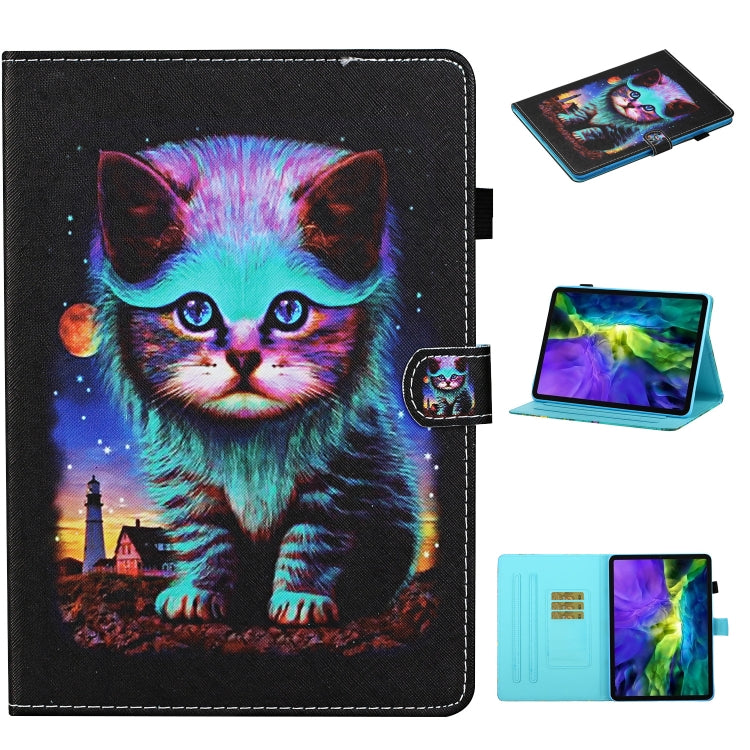 For iPad Pro 11 2024 Coloured Drawing Stitching Smart Leather Tablet Case(Night Cat) - iPad Pro 11 2024 Cases by PMC Jewellery | Online Shopping South Africa | PMC Jewellery | Buy Now Pay Later Mobicred