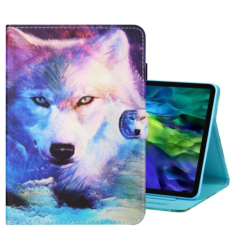 For iPad Pro 11 2024 Coloured Drawing Stitching Smart Leather Tablet Case(Wolf) - iPad Pro 11 2024 Cases by PMC Jewellery | Online Shopping South Africa | PMC Jewellery | Buy Now Pay Later Mobicred