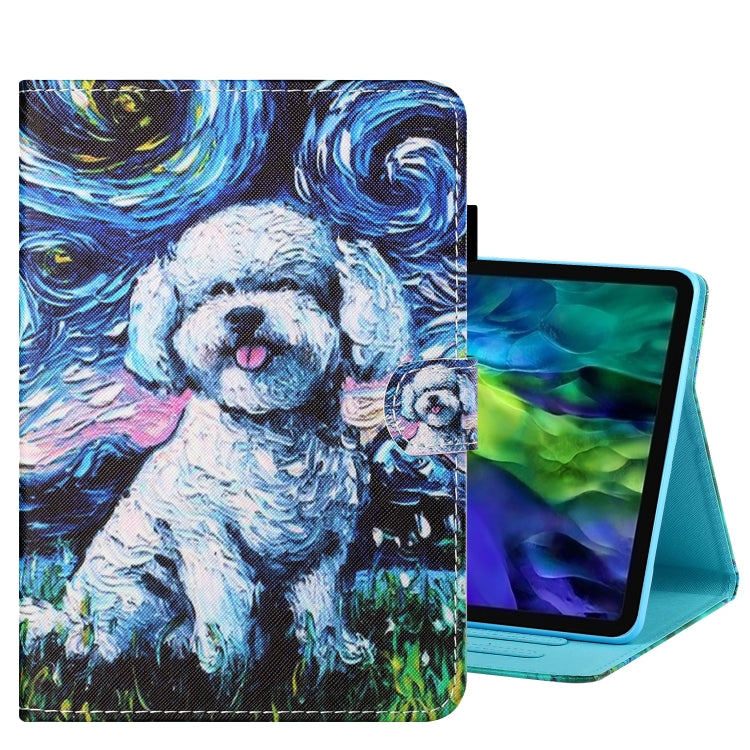 For iPad Pro 11 2024 Coloured Drawing Stitching Smart Leather Tablet Case(Dog) - iPad Pro 11 2024 Cases by PMC Jewellery | Online Shopping South Africa | PMC Jewellery | Buy Now Pay Later Mobicred