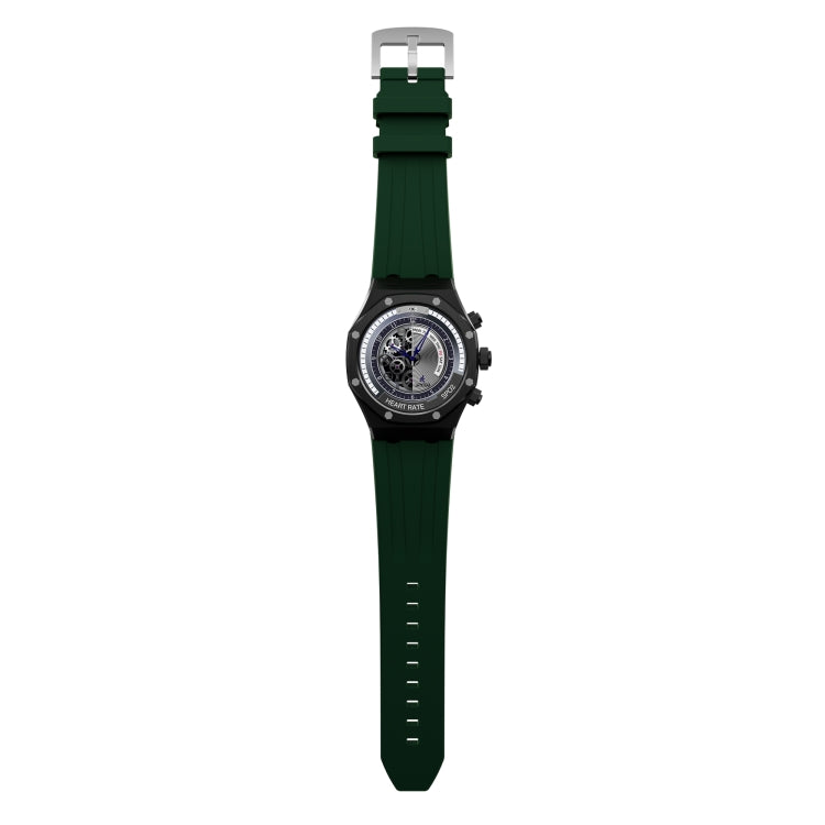 WS-18 1.43 inch IP67 Sport Smart Watch, Support Bluetooth Call / Sleep / Blood Oxygen / Heart Rate / Blood Pressure Health Monitor(Black+Green) - Smart Watches by PMC Jewellery | Online Shopping South Africa | PMC Jewellery | Buy Now Pay Later Mobicred