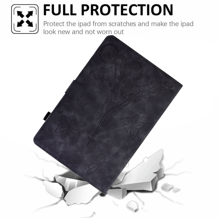 For iPad Pro 11 2024 Tower Embossed Leather Smart Tablet Case(Black) - iPad Pro 11 2024 Cases by PMC TechLife | Online Shopping South Africa | PMC TechLife | Buy Now Pay Later Mobicred