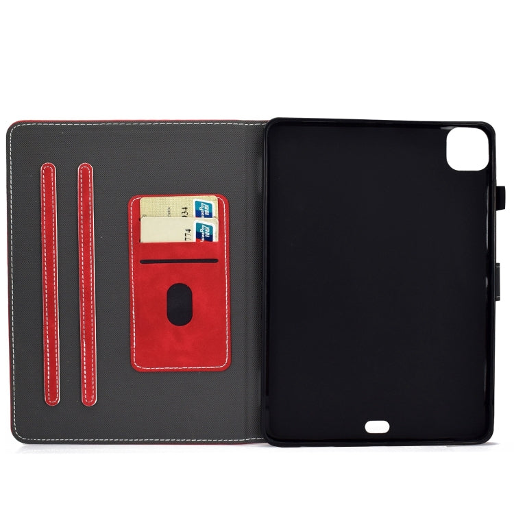 For iPad Pro 11 2024 Cowhide Texture Tablet Leather Smart Case(Red) - iPad Pro 11 2024 Cases by PMC TechLife | Online Shopping South Africa | PMC TechLife | Buy Now Pay Later Mobicred