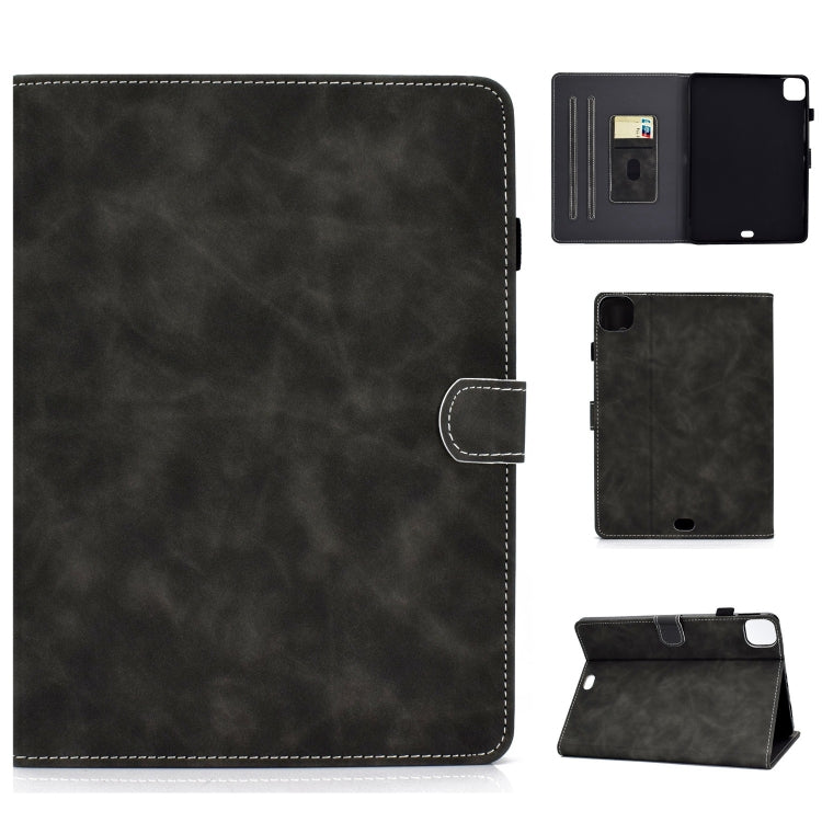 For iPad Pro 11 2024 Cowhide Texture Tablet Leather Smart Case(Grey) - iPad Pro 11 2024 Cases by PMC Jewellery | Online Shopping South Africa | PMC Jewellery | Buy Now Pay Later Mobicred