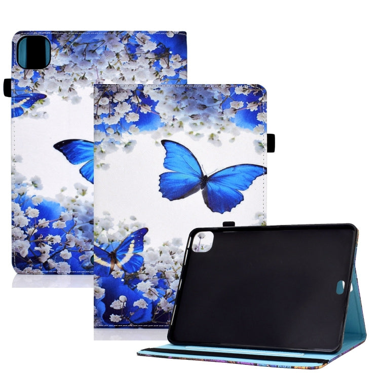 For iPad Pro 11 2024 Painted Elastic Band Smart Leather Tablet Case(Flower Butterfly) - iPad Pro 11 2024 Cases by PMC Jewellery | Online Shopping South Africa | PMC Jewellery | Buy Now Pay Later Mobicred