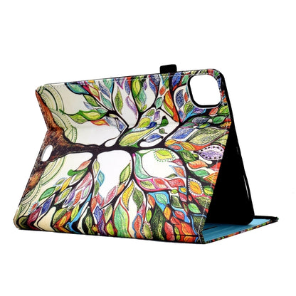 For iPad Pro 11 2024 Painted Elastic Band Smart Leather Tablet Case(Life Tree) - iPad Pro 11 2024 Cases by PMC Jewellery | Online Shopping South Africa | PMC Jewellery | Buy Now Pay Later Mobicred