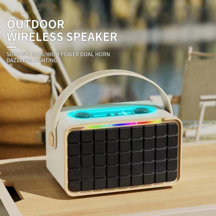 NewRixing NR8801 15W Portable Outdoor Bluetooth Speaker TWS Stereo Speaker(Gray) - Desktop Speaker by NewRixing | Online Shopping South Africa | PMC Jewellery | Buy Now Pay Later Mobicred