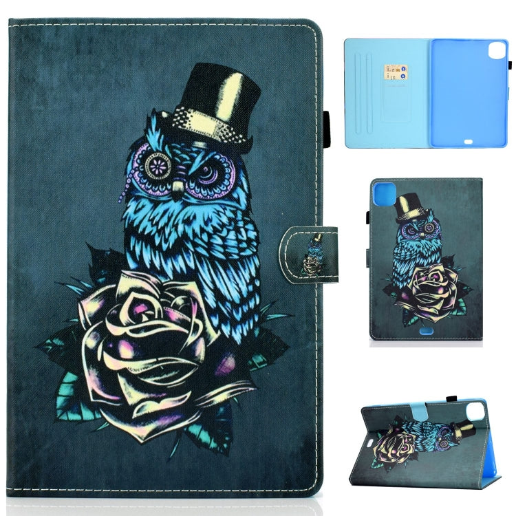 For iPad Pro 11 2024 Painted Stitching Smart Leather Tablet Case(Owl) - iPad Pro 11 2024 Cases by PMC Jewellery | Online Shopping South Africa | PMC Jewellery | Buy Now Pay Later Mobicred