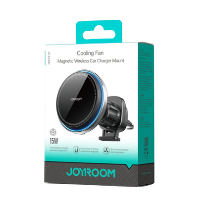 JOYROOM JR-ZS387 Cooling Fan Magnetic Car Wireless Charger Holder(Black) - Wireless Charger Holders by JOYROOM | Online Shopping South Africa | PMC Jewellery | Buy Now Pay Later Mobicred