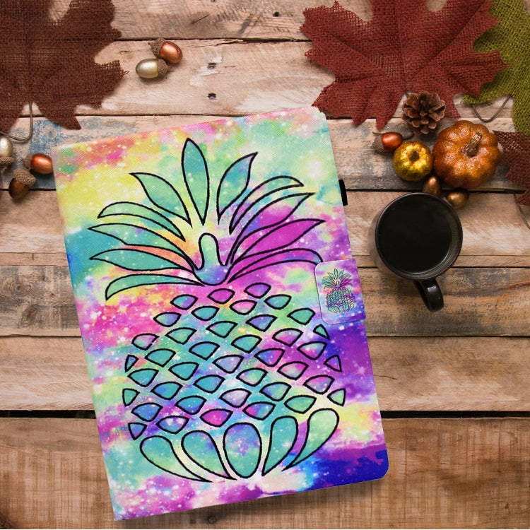 For iPad Pro 11 2024 Colored Drawing Smart Leather Tablet Case(Colored Pineapple) - iPad Pro 11 2024 Cases by PMC Jewellery | Online Shopping South Africa | PMC Jewellery | Buy Now Pay Later Mobicred