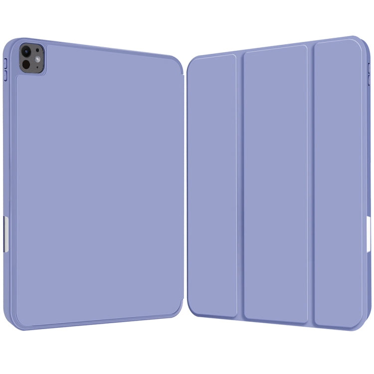 For iPad Pro 13 2024 3-fold TPU Smart Leather Tablet Case with Pen Slot(Lavender Purple) - iPad Pro 13 2024 Cases by PMC Jewellery | Online Shopping South Africa | PMC Jewellery | Buy Now Pay Later Mobicred
