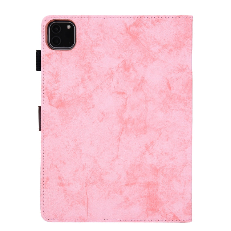 For iPad Pro 11 2024 Cloth Texture Leather Tablet Case(Pink) - iPad Pro 11 2024 Cases by PMC Jewellery | Online Shopping South Africa | PMC Jewellery | Buy Now Pay Later Mobicred