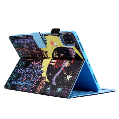 For iPad Pro 11 2024 Colored Drawing Leather Smart Tablet Case(Catch Stars Girl) - iPad Pro 11 2024 Cases by PMC Jewellery | Online Shopping South Africa | PMC Jewellery | Buy Now Pay Later Mobicred