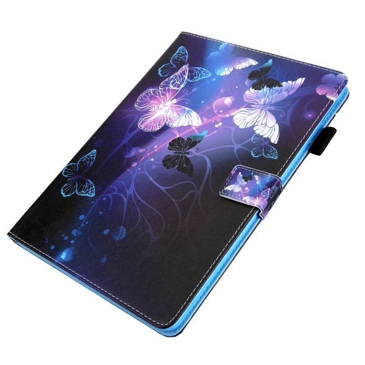 For iPad Pro 11 2024 Colored Drawing Leather Smart Tablet Case(Purple Butterflies) - iPad Pro 11 2024 Cases by PMC TechLife | Online Shopping South Africa | PMC TechLife | Buy Now Pay Later Mobicred