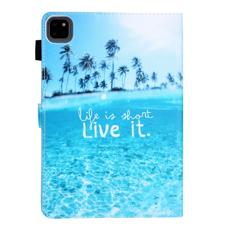 For iPad Pro 11 2024 Colored Drawing Leather Smart Tablet Case(Beach) - iPad Pro 11 2024 Cases by PMC TechLife | Online Shopping South Africa | PMC TechLife | Buy Now Pay Later Mobicred