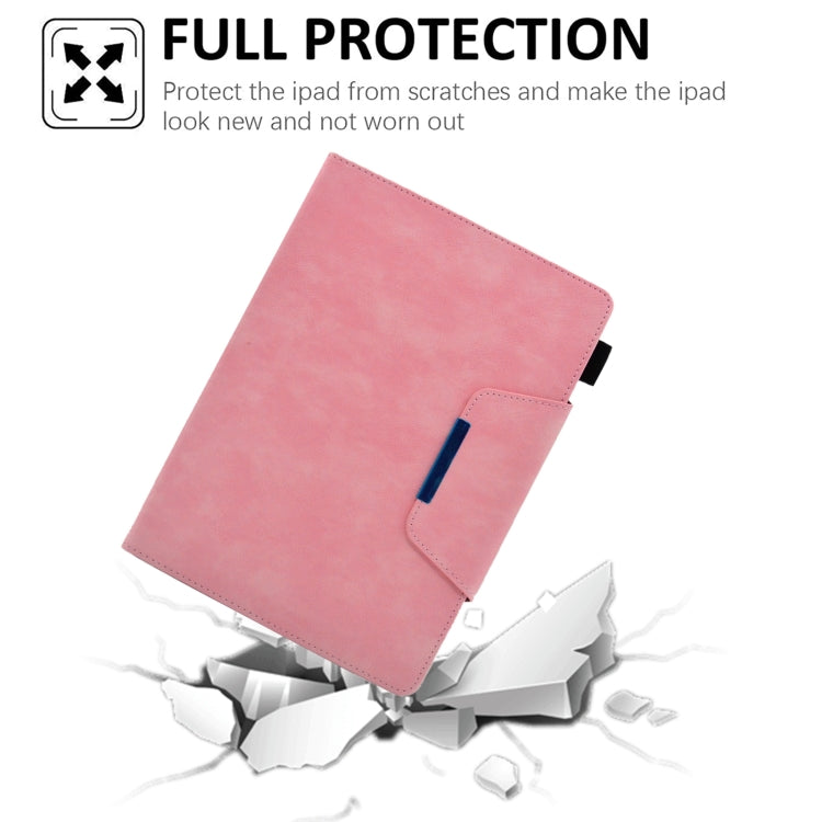 For iPad Pro 11 2024 Suede Cross Texture Magnetic Clasp Leather Smart Tablet Case(Pink) - iPad Pro 11 2024 Cases by PMC Jewellery | Online Shopping South Africa | PMC Jewellery | Buy Now Pay Later Mobicred