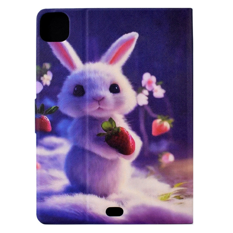 For iPad Pro 11 2024 Voltage Colored Drawing Smart Leather Tablet Case(Strawberry Bunny) - iPad Pro 11 2024 Cases by PMC Jewellery | Online Shopping South Africa | PMC Jewellery | Buy Now Pay Later Mobicred