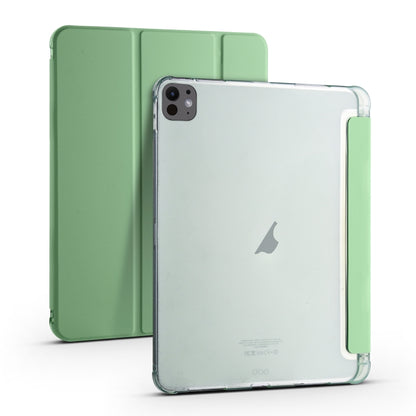 For iPad Pro 13 2024 3-fold TPU Leather Smart Tablet Case with Pen Slot(Matcha Green) - iPad Pro 13 2024 Cases by PMC Jewellery | Online Shopping South Africa | PMC Jewellery | Buy Now Pay Later Mobicred