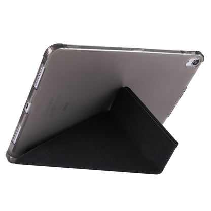 For iPad Pro 13 2024 Multi-folding TPU Leather Smart Tablet Case with Pen Slot(Black) - iPad Pro 13 2024 Cases by PMC Jewellery | Online Shopping South Africa | PMC Jewellery | Buy Now Pay Later Mobicred