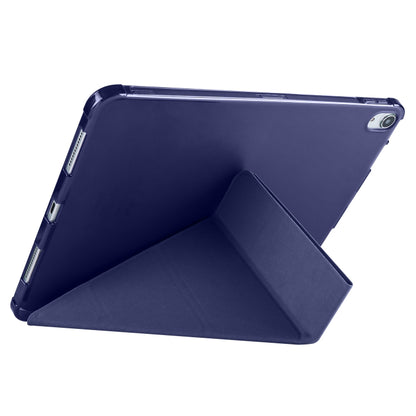 For iPad Pro 11 2024 Multi-folding TPU Leather Smart Tablet Case with Pen Slot(Dark Blue) - iPad Pro 11 2024 Cases by PMC Jewellery | Online Shopping South Africa | PMC Jewellery | Buy Now Pay Later Mobicred