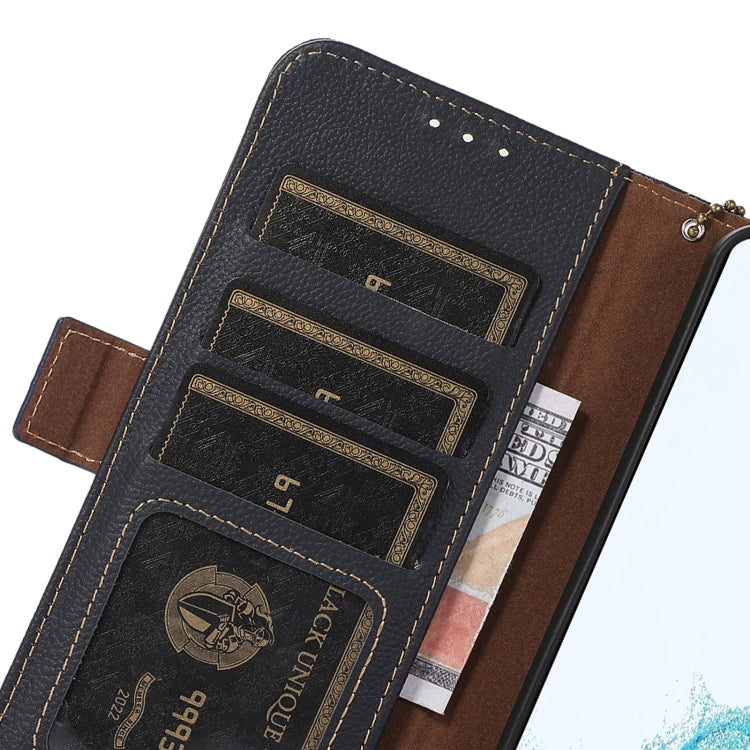 For iPhone 16 Pro Side-Magnetic TJ Genuine Leather RFID Phone Case(Blue) - iPhone 16 Pro Cases by PMC TechLife | Online Shopping South Africa | PMC TechLife | Buy Now Pay Later Mobicred