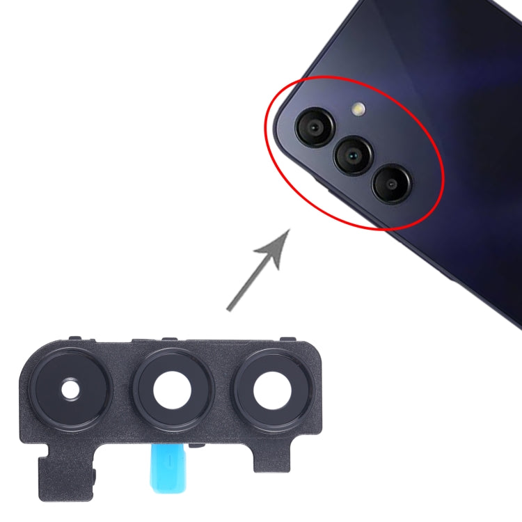 For Samsung Galaxy A15 4G SM-A155F 10pcs Original Rear Camera Lens Cover(Black) - Camera by PMC Jewellery | Online Shopping South Africa | PMC Jewellery | Buy Now Pay Later Mobicred