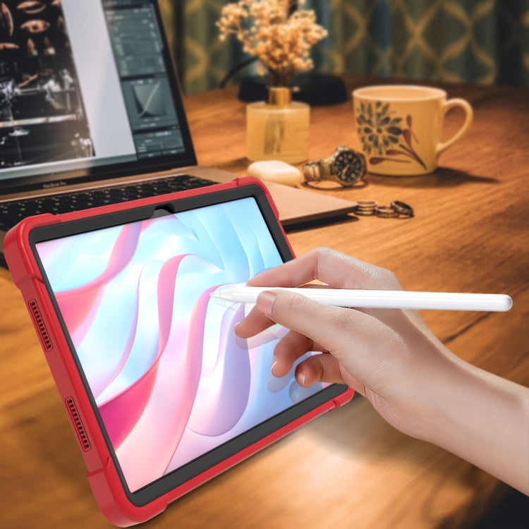 For Honor Pad X9 / X8 Pro Shockproof Silicone Hybrid PC Tablet Case with Holder(Black + Red) - Honor by PMC TechLife | Online Shopping South Africa | PMC TechLife | Buy Now Pay Later Mobicred