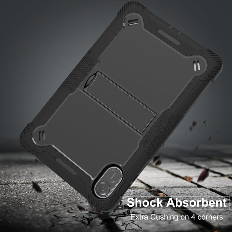 For Honor Pad X9 / X8 Pro Shockproof Silicone Hybrid PC Tablet Case with Holder(Black) - Honor by PMC TechLife | Online Shopping South Africa | PMC TechLife | Buy Now Pay Later Mobicred