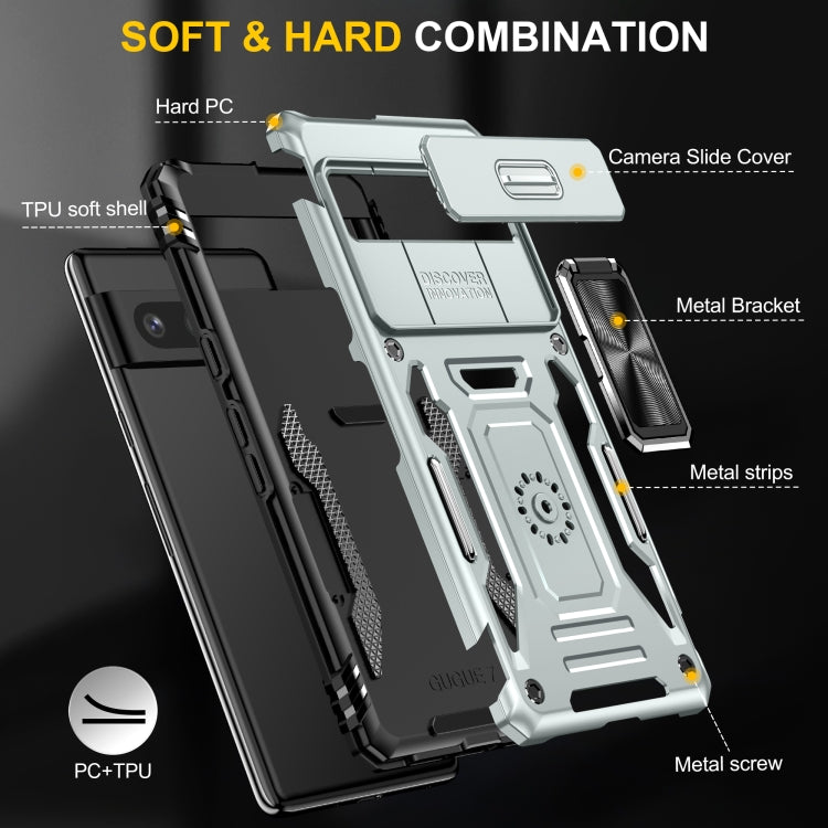 For Google Pixel 9/9 Pro Armor PC + TPU Camera Shield Phone Case(Grey) - free shipping - PMC TechLife - Order now!