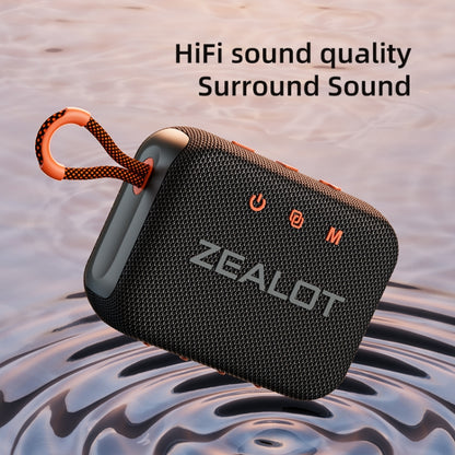 Zealot S75 Portable Outdoor IPX6 Waterproof Bluetooth Speaker(Orange) - Waterproof Speaker by ZEALOT | Online Shopping South Africa | PMC Jewellery | Buy Now Pay Later Mobicred