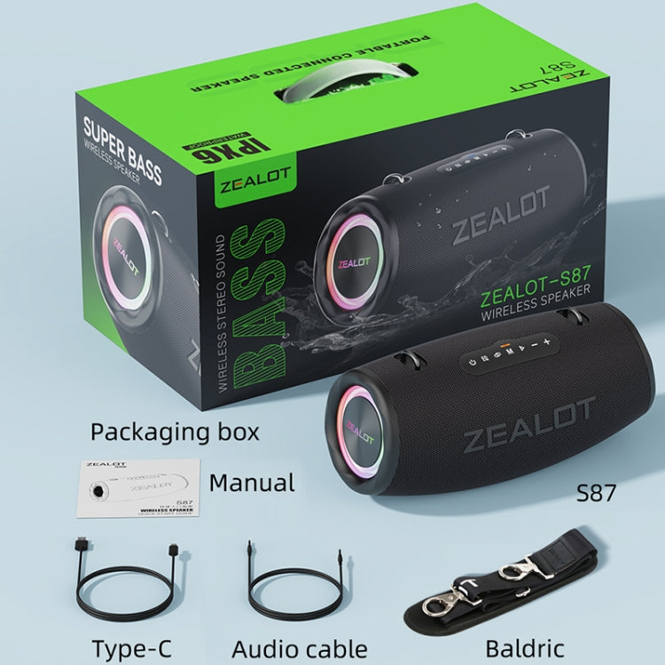 Zealot S87 80W Portable Outdoor Bluetooth Speaker with RGB Light(Camouflage) - Waterproof Speaker by ZEALOT | Online Shopping South Africa | PMC Jewellery | Buy Now Pay Later Mobicred